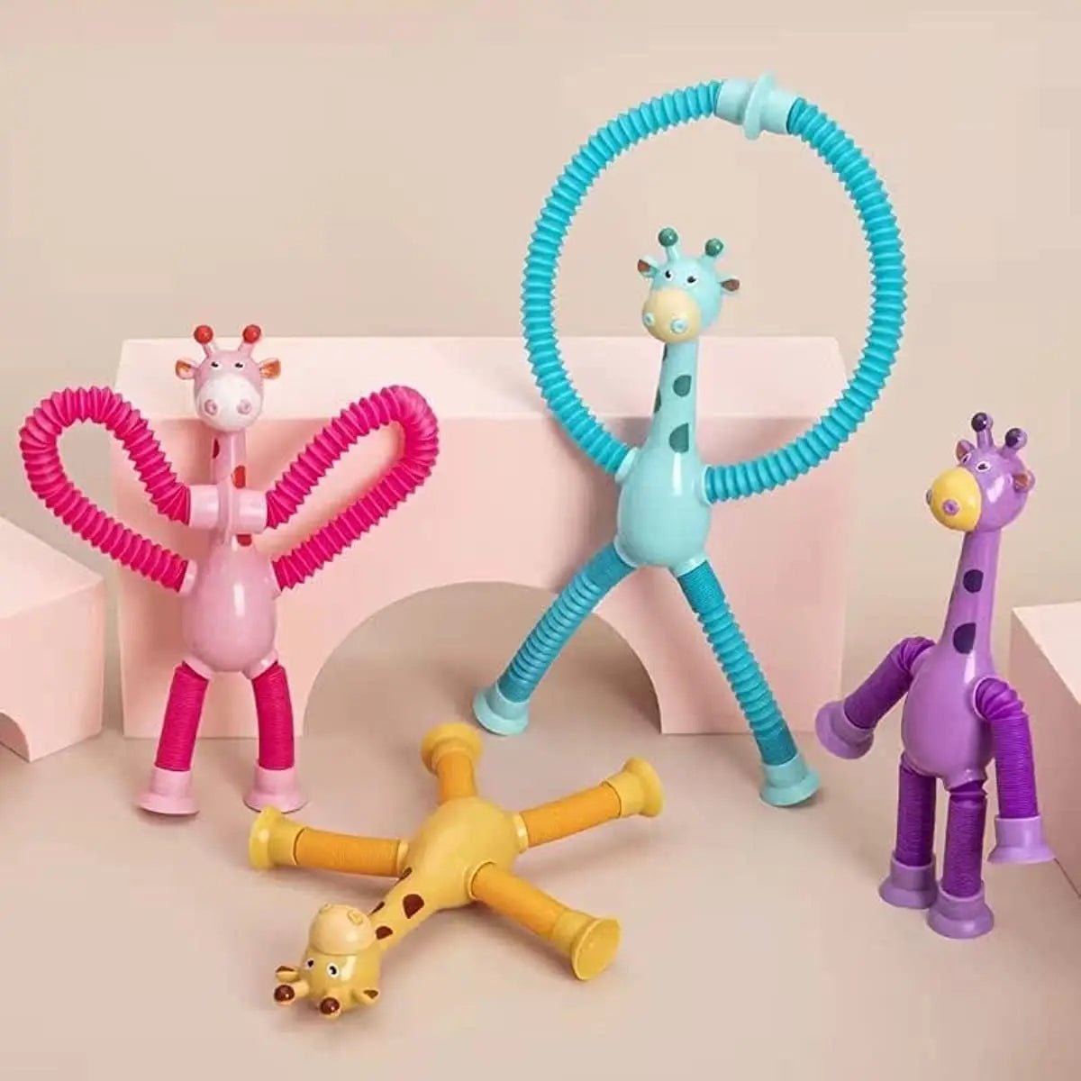 LED Suction Giraffe Pop Fidget Toy – Light-Up Sensory Fun