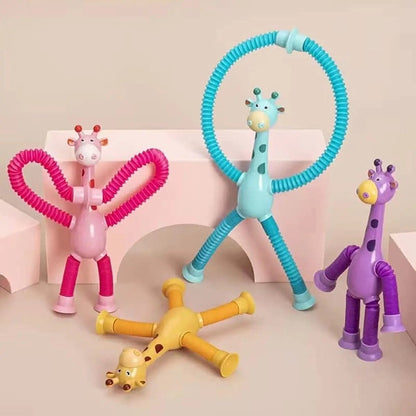 LED Suction Giraffe Pop Fidget Toy – Light-Up Sensory Fun