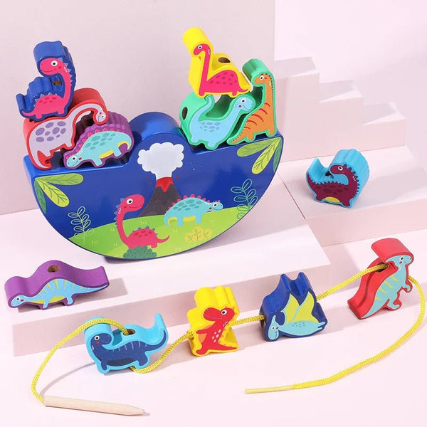 Wooden Dinosaur Balance Arcade Game