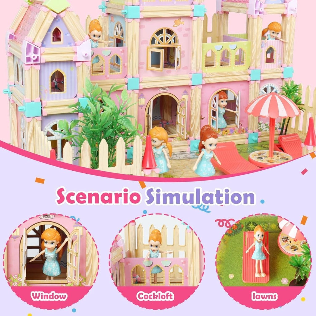 Creative Colorful Princess Castle Set