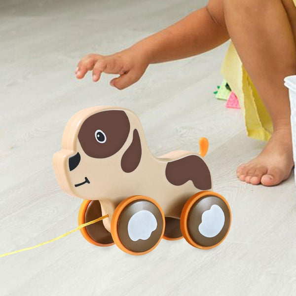 Wooden Pull-Along Dog with String
