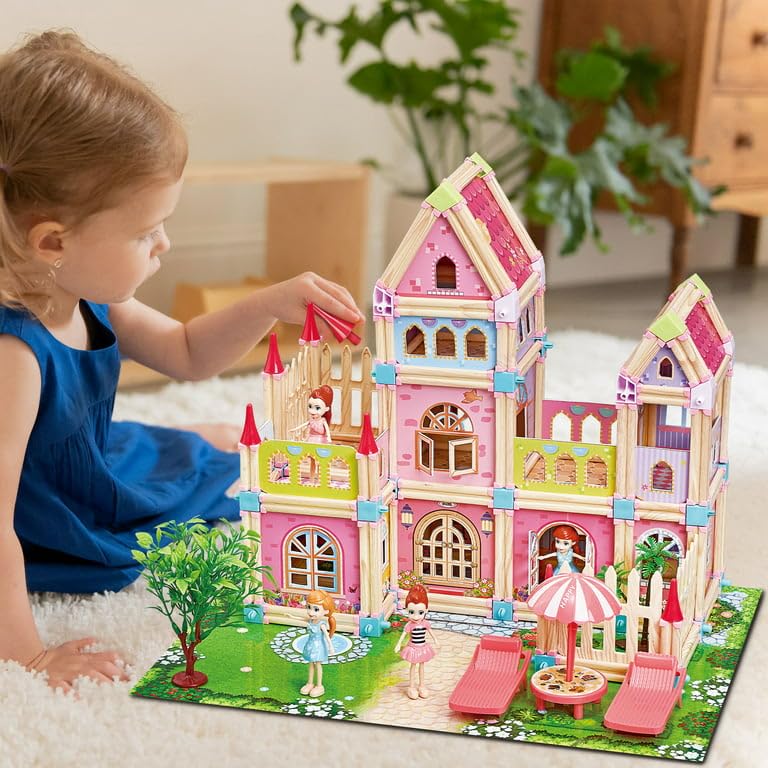 Creative Colorful Princess Castle Set