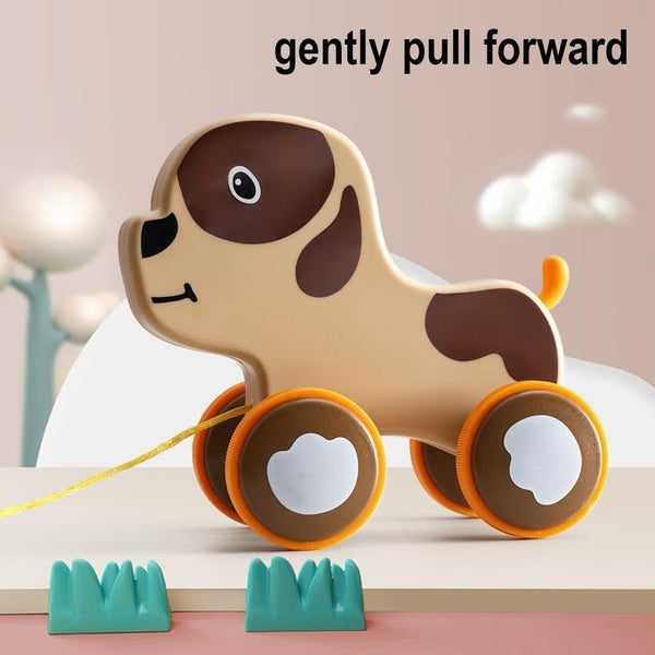 Wooden Pull-Along Dog with String