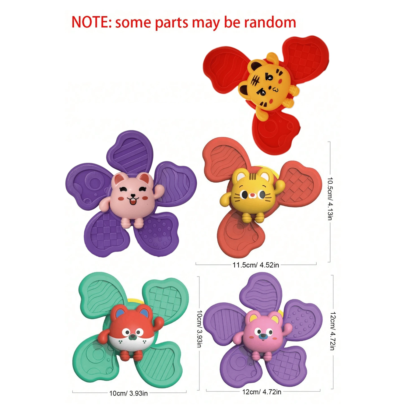 Baby Rotating Rattles Set with Suction Cup – 3 Pcs