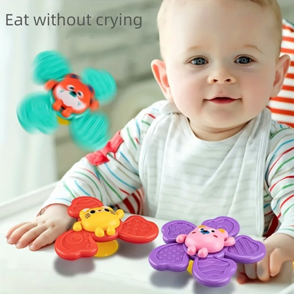 Baby Rotating Rattles Set with Suction Cup – 3 Pcs