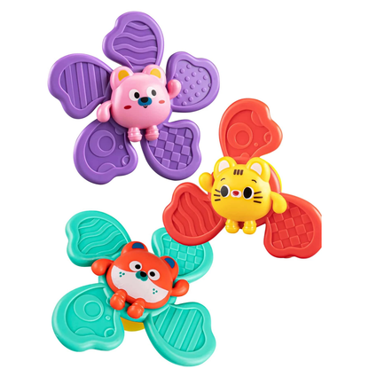 Baby Rotating Rattles Set with Suction Cup – 3 Pcs