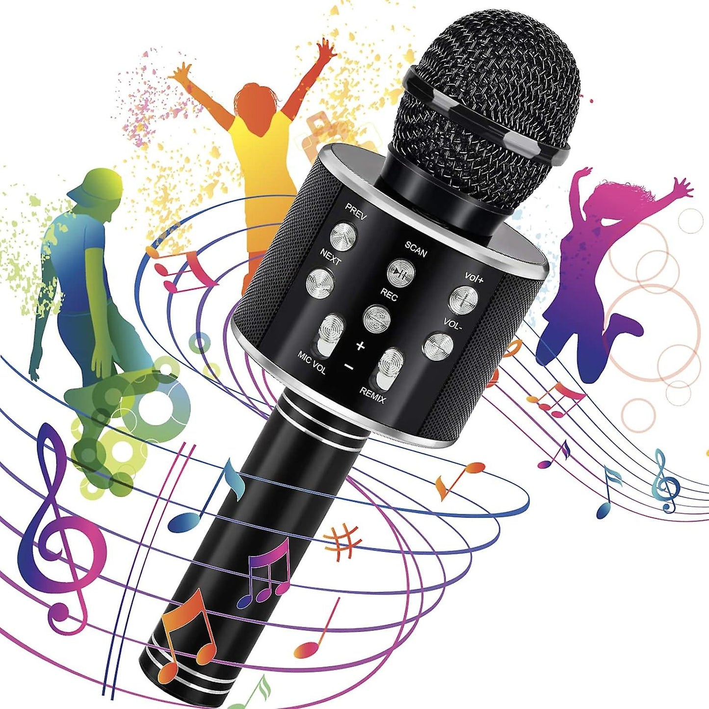 Bluetooth Wireless Microphone with Built-In Speaker