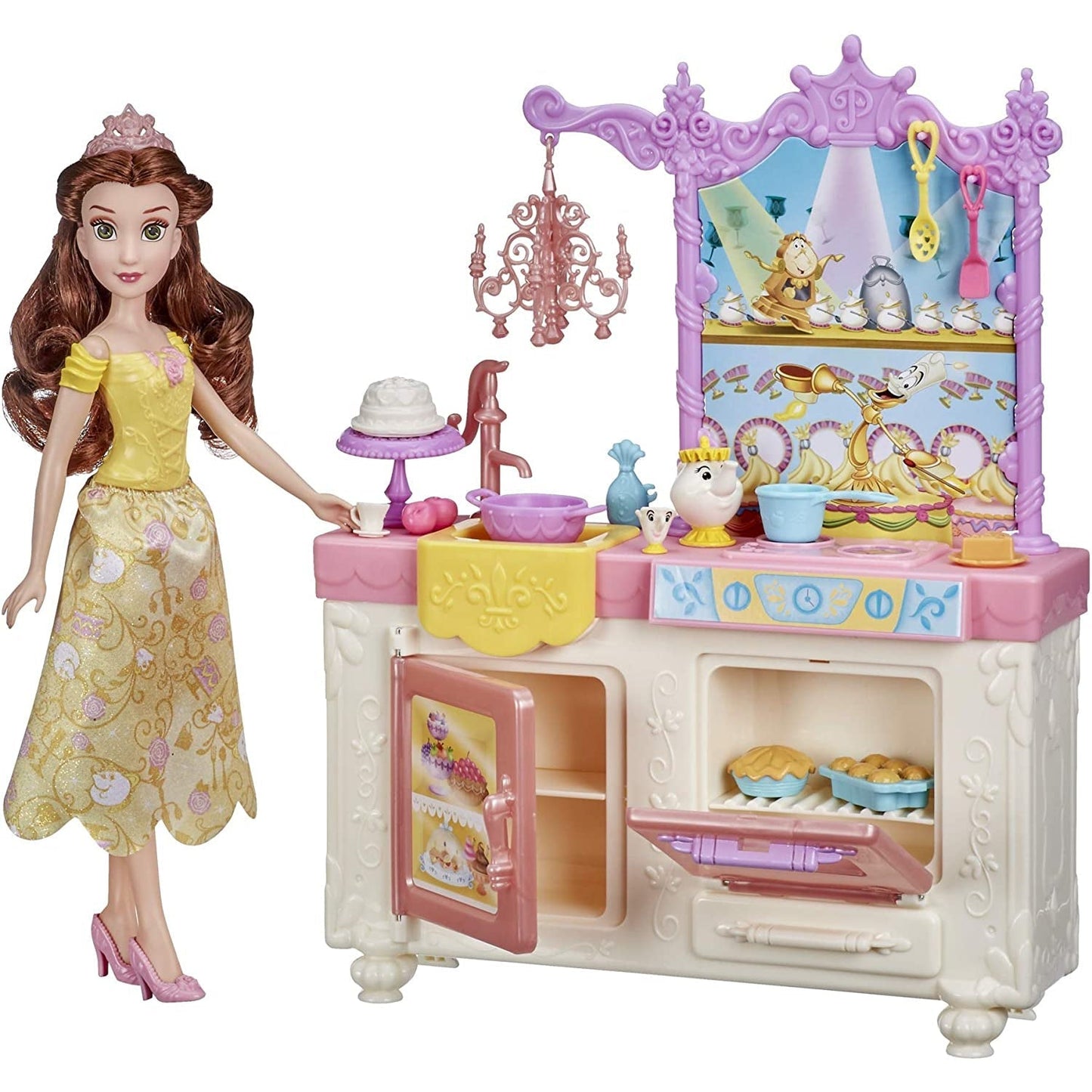 Disney Princess Belle With Kitchen Set