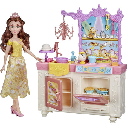 Disney Princess Belle With Kitchen Set