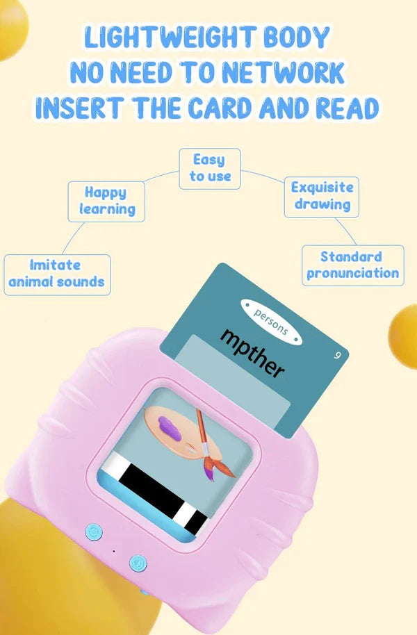 Preschoolers Educational Talking Flash Cards Device