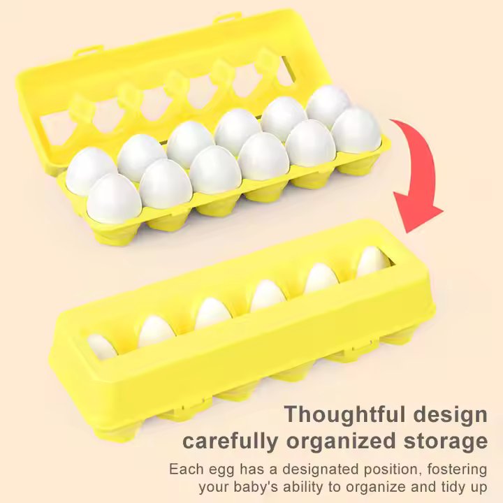 Shape Matching Twist Egg Toy - 12 Pcs Set
