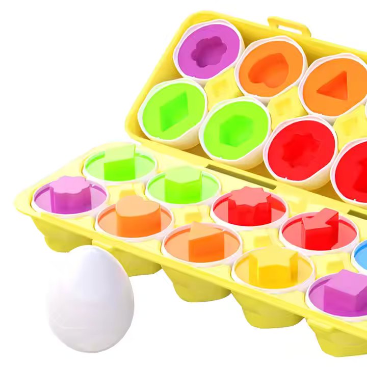 Shape Matching Twist Egg Toy - 12 Pcs Set