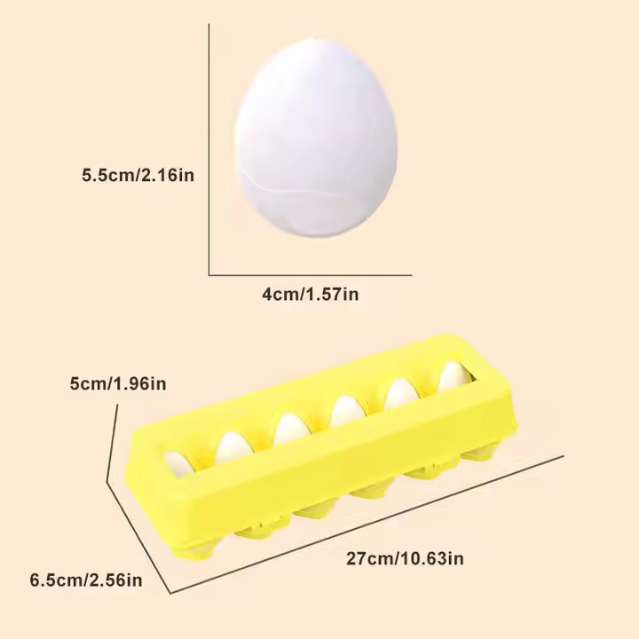 Shape Matching Twist Egg Toy - 12 Pcs Set