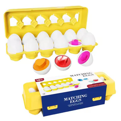 Shape Matching Twist Egg Toy - 12 Pcs Set