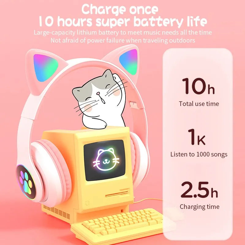 Wireless Cat Ear Headphones