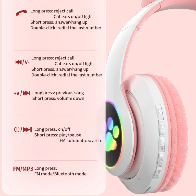 Wireless Cat Ear Headphones