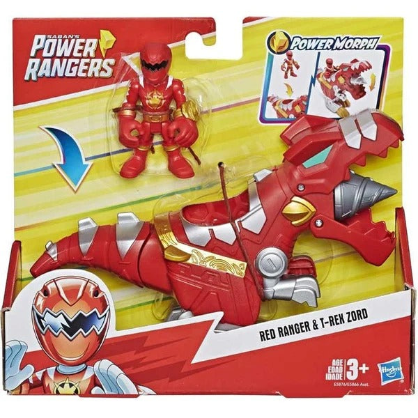 Power Rangers Red Ranger and T-Rex Zord Set (Assorted)